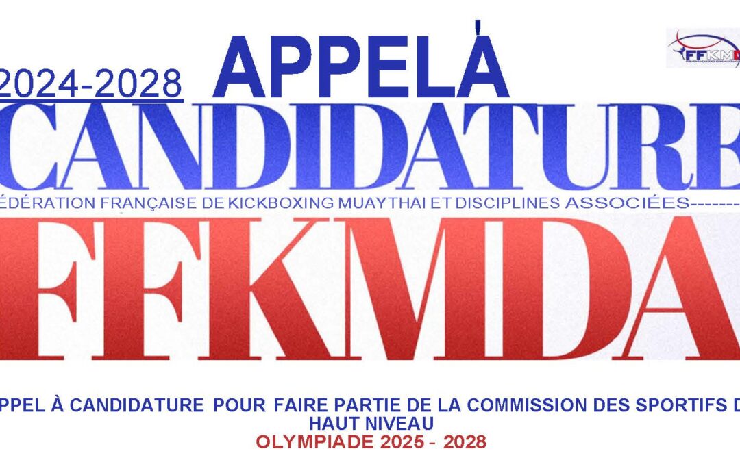 Candidature – Commission des Sportifs de Haut Niveau